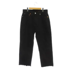 リーバイス Levi's 550 デニム ジーンズ W32 黒 クロップド丈 フリンジ加工 /JPのサムネイル