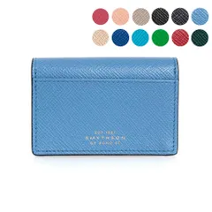 スマイソン SMYTHSON 名刺入れ（カードケース） PANAMA FOLDED CARD CASE WITH SNAP CLOSURE [パナマ カードケース] レディース メンズ【英国ブランド】のサムネイル