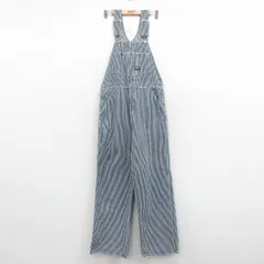 W36/古着 オシュコシュ オーバーオール メンズ 90年代 90s タロン ネイビー ヒッコリー ストライプ 26may26のサムネイル