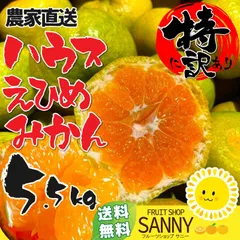 みかん 愛媛県産 特に訳ありハウスみかん 箱込 5.0kg+保証500g 冬のみかんより甘い！テレビでも話題！ハウスでギリギリの水分で育て糖分をアップ！のサムネイル