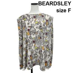 BEARDSREYビアズリー WEB限定ドット柄ブラウス バックフレア グレー