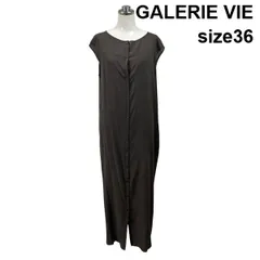 □ ギャルリーヴィー GALERIE VIE ワンピース マキシ丈 半袖 フレンチスリーブ ラウンドネック Iライン 2way 36 M 9号 レディース S6F579のサムネイル