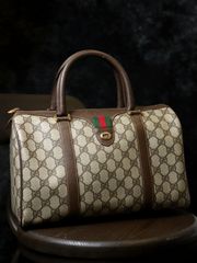 GUCCI】トラベルバッグ シェリーライン GGスプリーム ゴールド金具