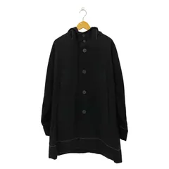 イッセイミヤケ ISSEY MIYAKE 07AW 黒タグ 裏地ストライプ ドルマンスリーブ ウール フーデッド コート メンズ JPN：4 のサムネイル