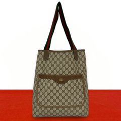 極 美品 GUCCI グッチ オールドグッチ シェリーライン GG ロゴ 柄 金具