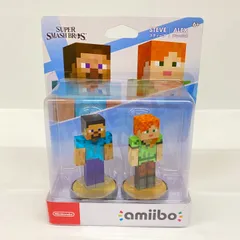 [東店39-4261-2606] amiibo マインクラフト スティーブ アレックス　ダブルセットのサムネイル