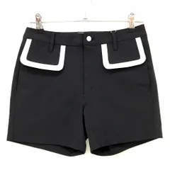 【新品】MUスポーツ ショートパンツ 黒×白 ボーンワッペン ストレッチ 冷感 撥水 レディース 42(L) ゴルフウェア M・U SPORTSのサムネイル