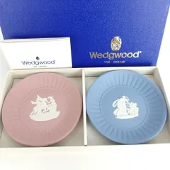 Wedgwood ウェッジウッド ジャスパー プレート 2枚セット ピンク ブルー 陶器 26-588(9)のサムネイル