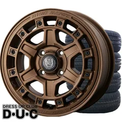 価格重視 12インチアルミホイールタイヤセット 軽トラック軽バン 145/80R12 MU D BAHN XR-710C ブラストブロンズ BBR 12-4.0 12-4.00B 145R12 iLINK 710Cのサムネイル