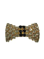 【中古】CELINE セリーヌ アクセサリー ラインストーンブローチ レディース リボン ゴールド ヴィンテージ 88年アクセサリー＿セルモアから出品＿s-1074-r26のサムネイル