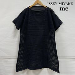 ISSEY MIYAKE 半袖ワンピース チュニック プリーツ 幾何学模様 - メルカリ