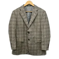 Aquascutum(アクアスキュータム) ジャケット サイズ96AB5 メンズ美品  - ダークグレー 長袖/肩パッド/ネーム刺繍/チェック柄/春/秋のサムネイル