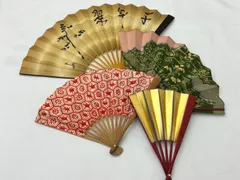 N [중고] 댄스 부채 대량판매, 4개, 일본 무용, 전통 공연 예술, 센스 팬