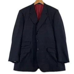 ETRO エトロ チェック 秋冬 AW ジャケット ウール ダークネイビー メンズ 56【古着】【中古】【送料無料】のサムネイル