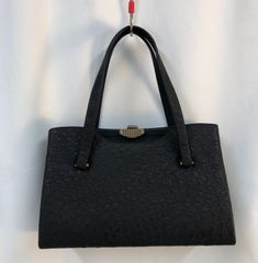 レディース 【JRA認定】BIENOBLE 高級オーストリッチ ハンドバッグ 