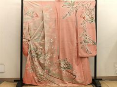 平和屋着物○男性 切り絵画家 宮田雅之 訪問着 能面 暈し染め 正絹