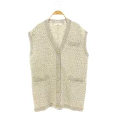 エブール ebure 24AW ラメミックスツイード ベスト Vネック グレー /DF ■OS ■SHのサムネイル