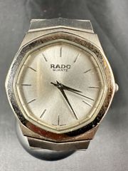 RADO ラドー メンズ 腕時計 シルバー 銀 デイデイト 3針 純正ベルト