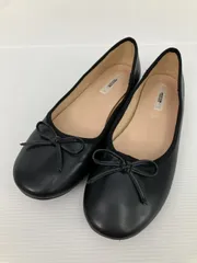 one after another NICE CLAUP ワンアフターアナザーナイスクラップ バレエシューズ L ブラック 合成皮革/人工皮革 無地 リボン ラウンドトゥ レディースのサムネイル