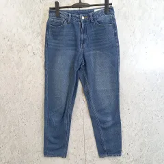 LAKOLE ラコレ ハイライズマムフィット デニムパンツ ジーンズ テーパードシルエット カジュアル ブルー Mサイズ ◎_〇□のサムネイル