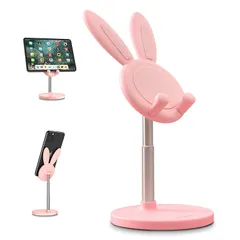 【新品】 スマホスタンド 卓上 スタンド かわいいうさぎ ホルダー 高度調整可能 スマホ スタンド と互換性がありま For iPhone/ipad/Kindle/Nintendo Switchなど 1のサムネイル