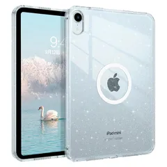 【新品】 Telaso iPad Mini 7 ケース 第7 6世 magsafe対応 キラキラ 可愛い 防滑 透明 iPad Mini 6 ケース 2021 8.3インチ 薄型 衝撃吸収 ソフト 黄ばみ防止 マグセーフ対応 傷防止 軽量 レンズ保護 カバ 1