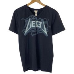 美品 DIESEL 希少 ロゴ総柄プリントTシャツ ダメージ加工 y2k - メルカリ