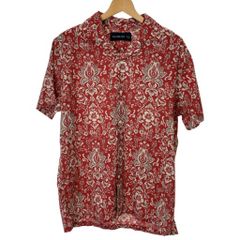 RRL ペイズリー オープンカラーシャツ 半袖 S 開襟シャツ 総柄 リネン