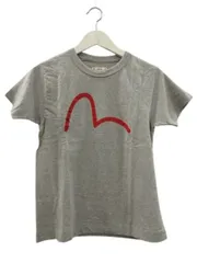 エヴィス EVISU Tシャツ 半袖 丸首 グレー カモメロゴ 34 XS 綿 コットン トップス ☆AA★のサムネイル