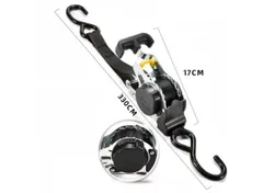 自動巻取り式 ラチェットベルト 荷締めベルト ラッシングベルト  破断荷重680kg 最大使用荷重233.3kg 多用途 引越し 運搬 トラック 車載用 自動車外装 バイク 物流作業 強力固定 カヤック 家電 カーゴトレーラー 芝生機器用 キャンプ アウトドアのサムネイル