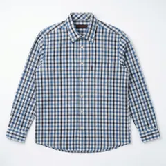 INSPIRE インスパイア チェックシャツ ブルー系 長袖 Lサイズ TOMMY HILFIGER風のサムネイル