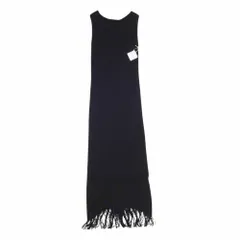 ISSEY MIYAKE イッセイミヤケ IM43-KH359 LEAF BODY AP DRESS フリンジ ノースリーブ ワンピース ブラック系 2【美品】【中古】のサムネイル