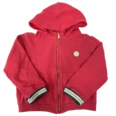 【PETIT BATEAU プチバトー】フード付きジップパーカー 5ans/110cm 赤×金のサムネイル