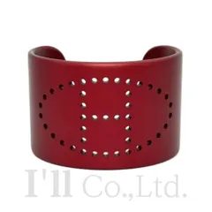 HERMES エルメス エブリン カフ バングル アルミニウム レッド