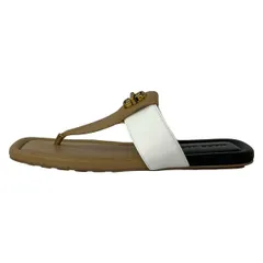 MARC JACOBS(マークジェイコブス) サンダル 38 レディース - ベージュ×白 レザーのサムネイル
