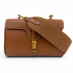 美品☆CELINE セリーヌ 19685 ティーン ソフト 16 セーズ レザー ショルダーバッグ タン ゴールド金具 レディース イタリア製 保存袋付きのサムネイル