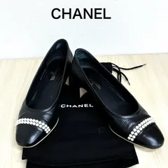 【シャネルCHANEL】フェイクパールココマークレザーパンプス 38C ブラック G35402 ⭐︎のサムネイル