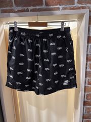 us アス 三軒茶屋 RIPPER 総柄 ショートパンツ ハーフパンツ ブラック 