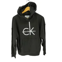 カルバンクラインジーンズ Calvin Klein Jeans クロップド パーカー 裏起毛 レディース import：S のサムネイル