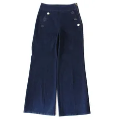 HR00606 未使用 kate spade new york ケイトスペードニューヨーク デニムパンツ ブーツカット ワイドパンツ ジーンズ ネイビー 紺のサムネイル