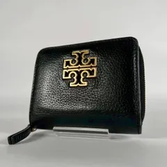 S-42 TORY BURCH トリーバーチ Britten ブリテン 財布 二つ折り コンパクトウォレット ブラック 2260003559143 10-1