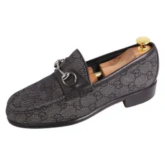美品 グッチ GUCCI ローファー モカシン ホースビット レザー GGキャン