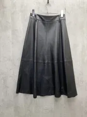 ZARA ザラ エコレザー 裏フリース Aライン ロング スカート sizeUSA XS/黒 ■◇ レディース