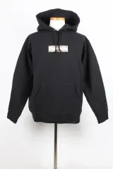 BURBERRY x Supreme ボックスロゴ 起毛 フード スウェット ブラック S(95)のサムネイル
