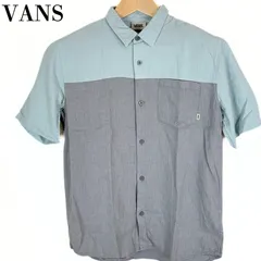 VANS バンズ 半袖シャツ バイカラー 切替 くすみカラー スケーター ストリート メンズ XL 【000092】のサムネイル