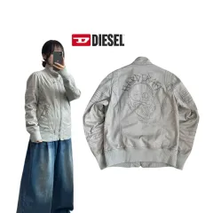 DIESEL スカル ドクロ バイカー スリット ライダースジャケットのサムネイル