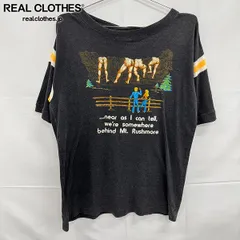 ALLEN SHIRTS ラシュモア山 国立公園 70S ヴィンテージ 面白/ジョークTシャツ レーヨン混 半袖Ｔシャツ/XLのサムネイル