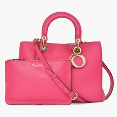 超美品】Dior ディオリッシモ 2wayハンド ショルダー レザー ピンク 