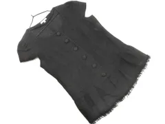 TO BE CHIC トゥービーシック フリンジ 半袖 ジャケット size42/黒 ■◆ レディースのサムネイル