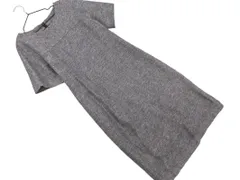 L'EQUIPE レキップ ヨシエイナバ リネン混 Iライン ワンピース size38/濃紺 ■◆ レディースのサムネイル